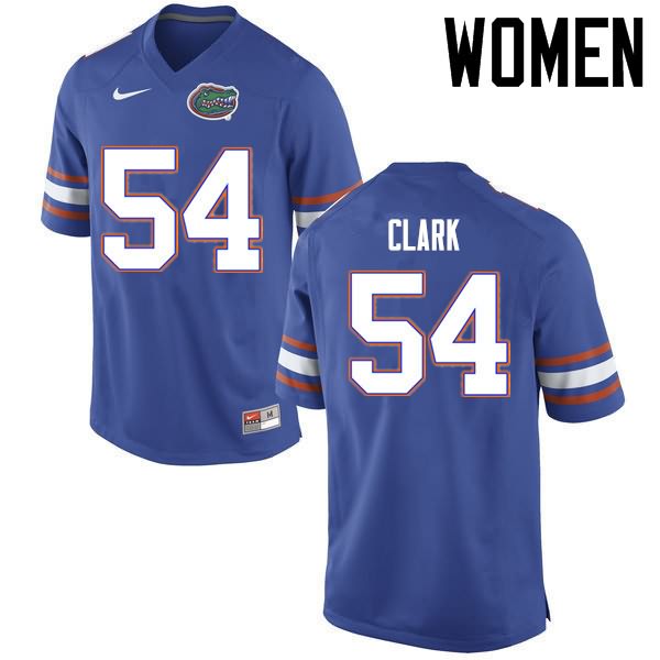 Women's NCAA Florida Gators Khairi Clark #54 Stitched Authentic Nike Blue College Football Jersey LNR8365LR